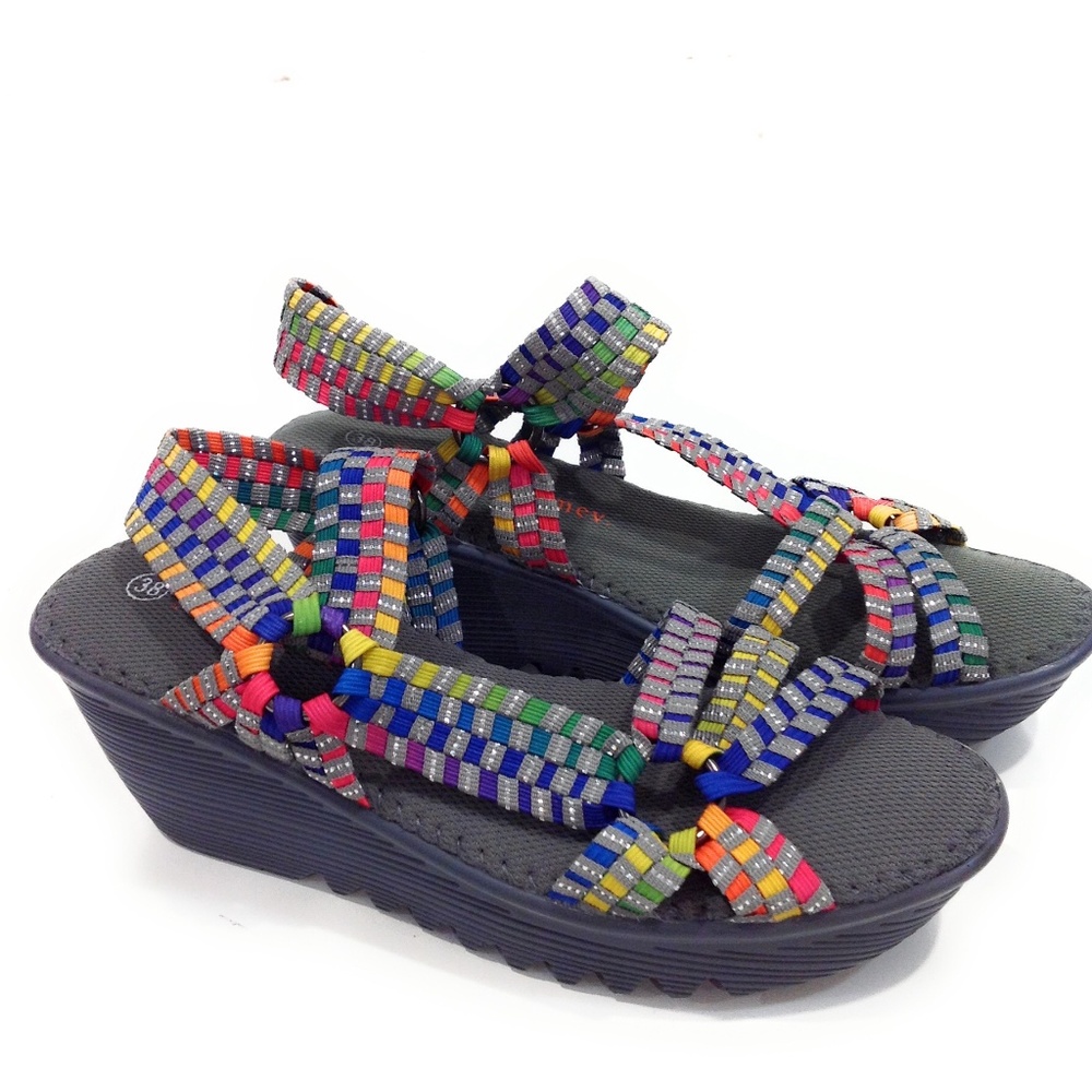 Bernie Mev Womens Crystal Sandal Multi Color